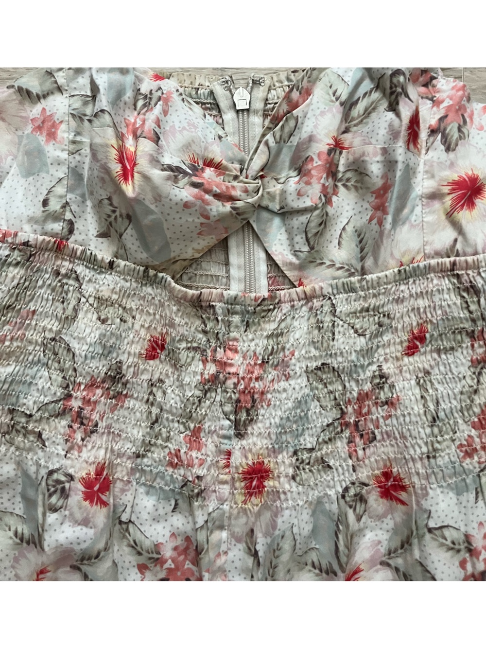 Rebecca Taylor Woman’s Floral Tie-Front Cut Out Romper - Size Large - Picture 4 of 9